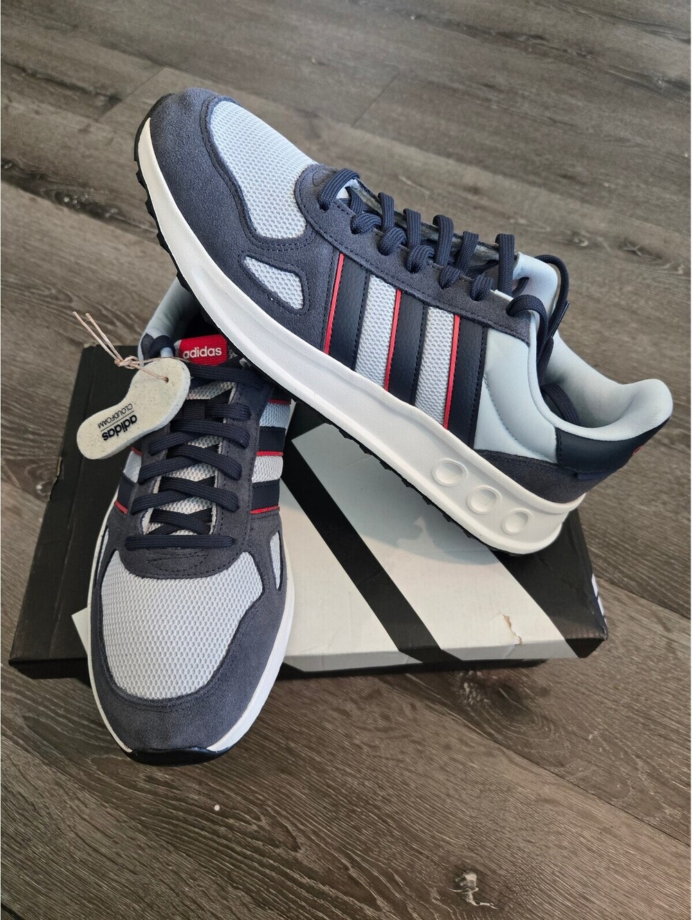 Adidas Run 84 Legend Ink White Red Men Size 10.5 JR8712 New In Box